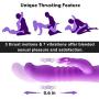 Thrusting Rabbit Vibrator with 3 Powerful Thrusting Actions 7 Vibration Modes for G Spot Clitoris Stimulation, PALOQUETH Waterproof Dildo Bunny Vibrator Personal Sex Toy for Women, Rechargeable Purple