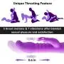 Thrusting Rabbit Vibrator with 3 Powerful Thrusting Actions 7 Vibration Modes for G Spot Clitoris Stimulation, PALOQUETH Waterproof Dildo Bunny Vibrator Personal Sex Toy for Women, Rechargeable Purple Thrusting Rabbit Vibrator with 3 Powerful Thrusting Actions 7 Vibration Modes for G Spot Clitoris Stimulation, PALOQUETH Waterproof Dildo Bunny Vibrator Personal Sex Toy for Women, Rechargeable Purple