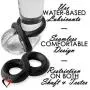 Bundle of 2 Items: LeLuv Teardrop and New Double Penis Rings Figure 8 Sex Toys Silicone Time Delay Erection Cock Rings for Men Sex Adult Sexy Penis Rings Chastity