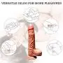 Wushuangyu Huge Vibratòr with Textured Skin for Women Vibrating Private Play - 10 Telescopic Modes, Heating, Wireless Remote Control, USB Charging - Vibrant Toy