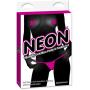 Pipedream Neon Vibrating Crotchless Panty & Pasties Set, Pink