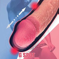G spot Dildo,Silicone Thrusting Dildo Sex Toy with Strong Suction Cup 8 Rotating and Vibration Modes for G Spot Clitoral Anal Stimulation,Realistic Vibrator Dildo Penis Huge Glans for Unisex