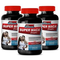 Male Enhancing Pills Last Longer in Bed - Super MACA Complex - Premium Herbal Supplements - yohimbe Supplement for Men - 3 Bottles 180 Capsules