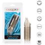 Calexotics Stimulation Enhancer Male Enhancement Open Ended Penis Sleeve with Girth Support Ring, Smoke