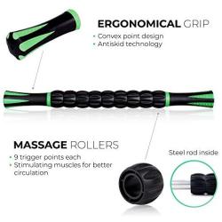Massage Stick Muscle Roller - Body Massage Stick Back Roller Massage Bar Leg Roller for Muscles neck stick roller Massager Pressure Point - Relief Cramping and Tightness
