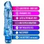 Eden 9" Soft Large Thick Realistic Vibrating Dildo, Multi Speed Powerful Vibrator, Sex Toy for Women, Blue Eden 9" Soft Large Thick Realistic Vibrating Dildo, Multi Speed Powerful Vibrator, Sex Toy for Women, Blue