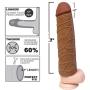 ON SALES! 9.7 Inch 70% Enlarger, ultra-lifelike Fantasy X-Tensions Perfect Penis Sleeve Extender Extension,Put It On Anything You Want