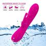 Waterproof USB Magnet Charging Wand Massager, With 12 Powerful Vibration Frequencies, Muscle Handheld and Sports Recovery - Rose Red