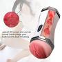 Lovely and Exercise Realistic Male Aír-cräft Cup White T-Shirt Six Toys Men 2 in 1 Vibrǎtion Deep Throat Realistic Oral Súcking Daily Waterproof Frequency Conversion Vibration-Somatosensory Interactio