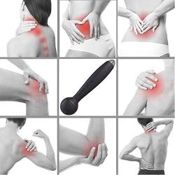 Electric Magic Bullet Wand Massager Powerful Personal Wand Massager Cordless Handheld Body Therapeutic Massage for Back Neck Shoulder Tension Relief