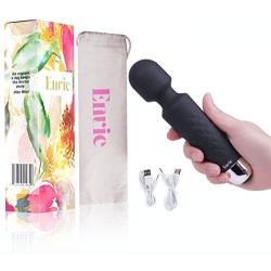 Wireless, Waterproof Personal Wand Massager by Live Love Envie - Top Rated - Powerful & Quiet - Relieves Stress & Tension - 8 Speeds & 20 Vibration Patterns - 2 USB Cables - Mini (Black)