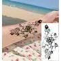 30 Pcs Flower Temporary Tattoo Sticker For Woman,Beautiful Floral Fake Tattoo 30 Pcs Flower Temporary Tattoo Sticker For Woman,Beautiful Floral Fake Tattoo