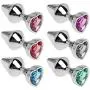 New PluStainless Steel Heart Shape Jeweled Women Men Gift New PluStainless Steel Heart Shape Jeweled Women Men Gift