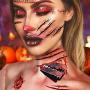 Zombie Makeup,Halloween Makeup,11 Unique Sheets,Fake Blood,Scar Tattoo,Halloween Tattoos Fake Blood Makeup Vampire Makeup, Enjoy Halloween Makeup Kit Zombie Tattoos,11 Sheets,61 Pics Fake Scars Cuts