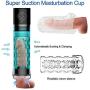 WeDol Male Masturbator Automatic Penis Water Vacuum Pump with Masturbation Sleeve and 5 Suction Power for Mens Sexual Enhancement 3 in 1 Rechargeable Penis Enlargement with Pump Stroker Sex Toys