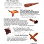 Set 5 Pcs. Reflexology Thai Massage Wooden Stick Hand & Foot Massage Tool Massager Red Wood