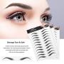 6 Sheets 4D Hair-Like Waterproof Eyebrow Tattoos Stickers Eyebrow Transfers Stickers Grooming Shaping Eyebrow Sticker in Arch Style for Women and Girls, 66 Pairs (High Arch Eyebrow)