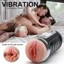 SPFOZ Sex Automatic Male Masturbation Electric Vibrating Masturbator Cup Aircraft Cup Man Toy Hands Free with USB Rechargable Realistic 3D six Toy Sexyyy Underwear for Men T-Shirt
