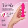 High End & Powerful Ultra Bullet Body Massager with 20 Vibration Modes, Body Safe Silicone, and Waterproof Paired with Aqua Water Based Lube (Pink)