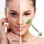 Facial Roller Beylife 100% Natural Anti Aging Jade Roller Hand Made Double Neck Genuine Massage Tool Healing Slimming Massage Skin Tool - Anti-Puffiness and Anti-Wrinkles