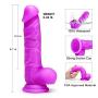 Realistic Ultra-soft Dildo for Beginners with Flared Suction Cup Base for Hands-free Play, PALOQUETH Flexible Dildo with Curved Shaft and Balls for Vaginal G-spot and Anal Prostate Play 6.7 Inch