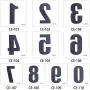 50 Sheets Numbers Finger Neck Face Temporary Tattoo Sticker DIY Body Art