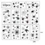 Halloween Tattoos Face Spiders and Spider Net Temporary Tattoos Shoulder Arm Body Stickers for Kids adults Women Girls and Boys (10 sheets)