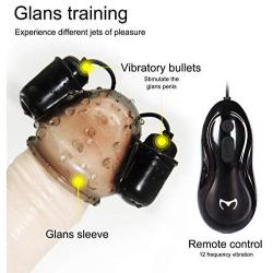 Glȁns Trainer for Men Pënň-îs R-îng Delȁy Ë`jǎcǔlȁtîon Pëns VîЪrätors Mȁssagers Male Mȁstú`rЪātor Çl`õck Mȁssager