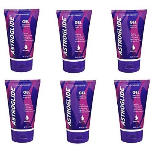 Astroglide Personal Lubricant Gel, 4-Ounce Tubes (Pack of 6)