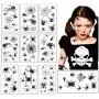 Halloween Tattoos Face Spiders and Spider Net Temporary Tattoos Shoulder Arm Body Stickers for Kids adults Women Girls and Boys (10 sheets) Halloween Tattoos Face Spiders and Spider Net Temporary Tattoos Shoulder Arm Body Stickers for Kids adults Women Girls and Boys (10 sheets)