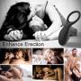 Vibrating Cock Ring Silicone Vibrator for Men, Penis Ring with Powerful Vibration for Couples