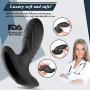 Vibrating Butt Plug Prostate Massager, Rechargeable Silicone Anal Vibrator with 10 Powerful Stimulation Patterns Remote Control Waterproof Anal Sex Toys for Men Women and Couples (Full Black)