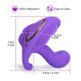 Exercise Massager with Heating with 7 Modes Speed, Whisper Quiet, Waterproof, Handheld, Cordless for Neck Shoulder Back Body Massage, Sports Recovery & Muscle Aches - Purple Mini