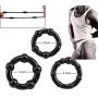 3-Packs Silicone Cock Ring Erection Prolong Sex Elastic Penis Enlarger Orgasm Enhancer (3PCS Black)