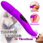 G Spot Vibrator Dual Motor Wand, Heating Realistic Dildo with 10 Rotation and Expansion USB Rechargeable, Clitoris Stimulation Flexible Tongue 10 Frequency Vibration Double-Head Vibrating Waterproof