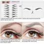 Eyebrow Tattoo Stickers, 4D Eyebrow Tattoo, Stickers Eyebrows, 4D Hair-like Authentic Eyebrows, Waterproof Imitation Ecological Long Lasting Eyebrow Stickers for Woman & Man Makeup Tool, 11Pairs X 4 Eyebrow Tattoo Stickers, 4D Eyebrow Tattoo, Stickers Eyebrows, 4D Hair-like Authentic Eyebrows, Waterproof Imitation Ecological Long Lasting Eyebrow Stickers for Woman & Man Makeup Tool, 11Pairs X 4