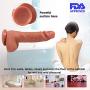 ANFEI Hyper Realistic Dildos, FDA Approved Dual Density Liquid Silicone Adult Toys 9 Inch G-Spot Premium Penis Dong with Suction Cup, Sex Toy for Female Masturbation