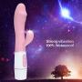 ◄WEI EI► Portable 16 Free-quency Silicone Rabbit Whisper-Quiet Vibreter Gsporter Waterproof C-Stimulator Body Massager for Women CouplesTravel (Light Pink)