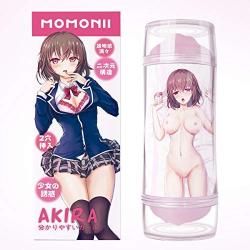 MOMONII Male Masturbator Cup, 2 in 1 Realistic Textured Pocket Pussy with Lifelike Vagina Mouth for Oral Sex and Pussy Sex, Transparent Man Masturbation Stroker Adult Sex Toys for Men