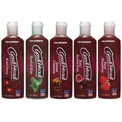 Doc Johnson GoodHead - Oral Delight Gel Variety Pack - Cherry, Mint, Cinnamon, Passion Fruit, Strawberry - 5 x 1 oz. (5 X 28 g)