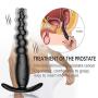 FeiGu Vibrating Anal Beads, Remote Control 7 Speeds Butt Plug Prostate Massager with Safe Pull Handle, Adult Sex Toy for Beginners