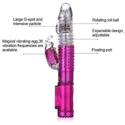 Waterproof Rabbit Dildo Vibrator G-spot Massager Multispeed Sex Toy Pink Adult