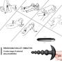 Vibrating Anal Beads Butt Plug - Flexible Silicone 16 Vibration Modes Graduated Design Anal Sex Toy Waterproof Bullet Vibrator for Men, Women and Couples