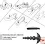 Vibrating Anal Beads Butt Plug - Flexible Silicone 16 Vibration Modes Graduated Design Anal Sex Toy Waterproof Bullet Vibrator for Men, Women and Couples