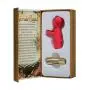 Doc Johnson Wonderland - The Heavenly Heart Mini Massager - 10 Function Silicone Mini Vibrator with Finger Ring - Red