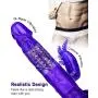 Bombex Temptation Rabbit Vibrator,Clitoral G-Spot Stimulator,Masturbation Vibe,Rotating Beaded Adult Massager for Women Female Beginner,Purple