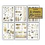 Terra Tattoos Small Temporary Tattoos - 125 Black Gold Tattoos