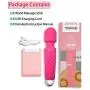 (Charitable Donations) Waterproof Cordless Wand Massager by YeperHub, Super Vibration and Portable, Handheld Exercise Relaxation and Body Massager (Pink)