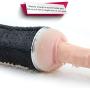 Realistic Male Masturbator Cup with Porn Star Audible Moans, PALOQUETH Dual-Sided Vagina Anus Silicone Sleeve with 10 Vibration Modes for Thrilling Arousal