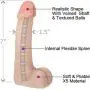 Blush Stiff and Supple X5 Cock with Flexible Spine, 7 Inch, Natural Flesh